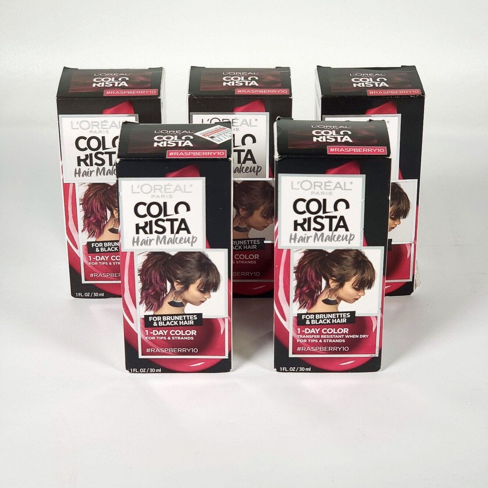 Pack of 5 L'Oreal Paris Hair Makeup Temporary‎ 1-Day Hair Color Raspberry 10 NEW